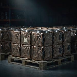 Flanges in anti-rust paper on export pallets