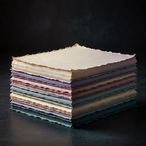 Specialty label papers with deckled edges